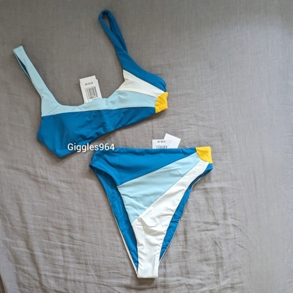 L*Space Lizzie Luca Bikini Set Sunburst Blue - Picture 1 of 10